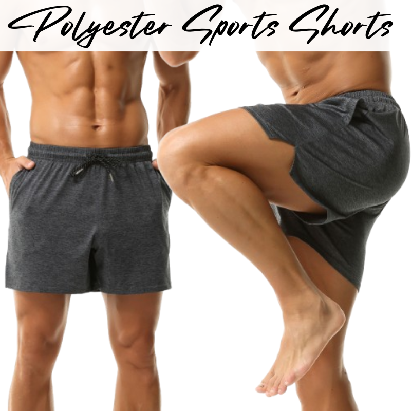 Men's Shorts: Polyester Sports Shorts with Drawstring (F3301)