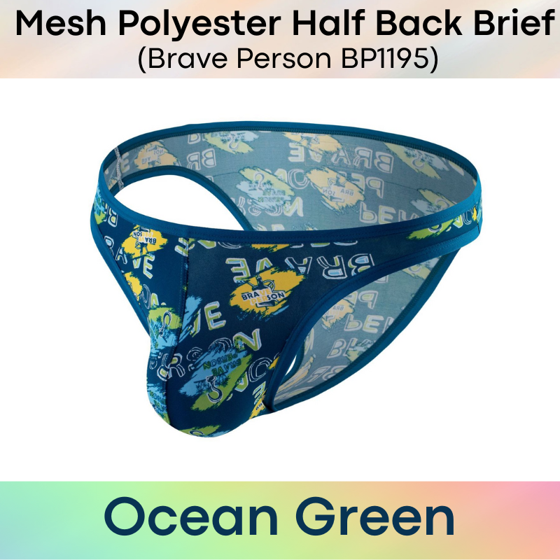 Men's Brief: Polyester Half Back Soft and Thin Brief Underwear (BP1195)