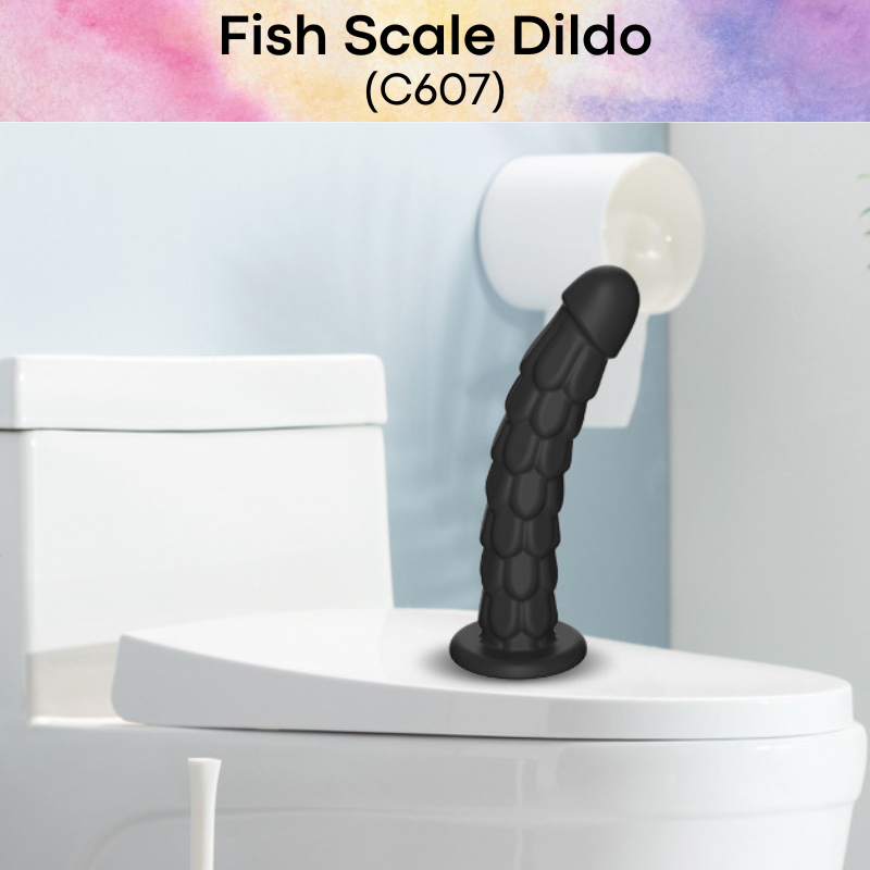 Adult Toy : Fish Scale Textured Dildo (C607)