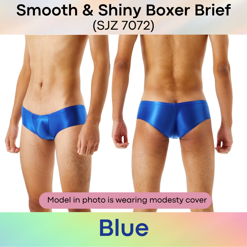 Men's Boxer: Silky Smooth Boxer Brief Trunks Underwear (SJZ7072)