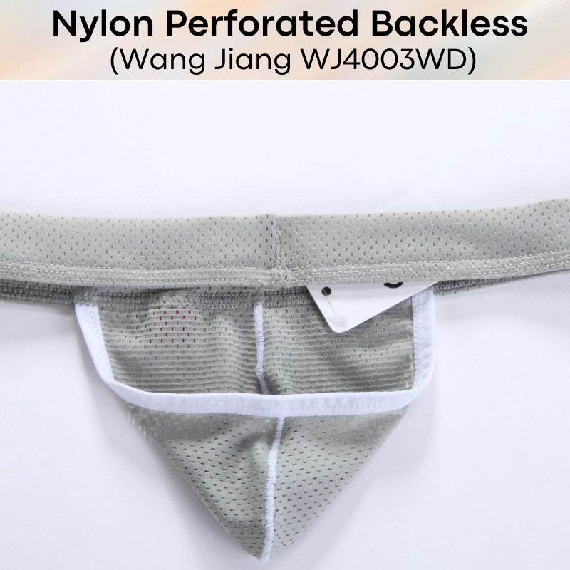 Men's Underwear: Perforated Pouch Only Backless Underwear (WJ4003WD)