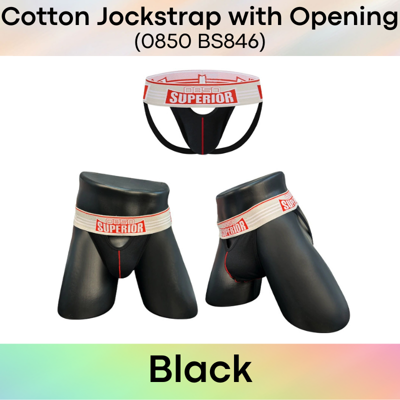 Men's Jockstrap : Cotton Jockstrap with Front Opening (0850 BS846)
