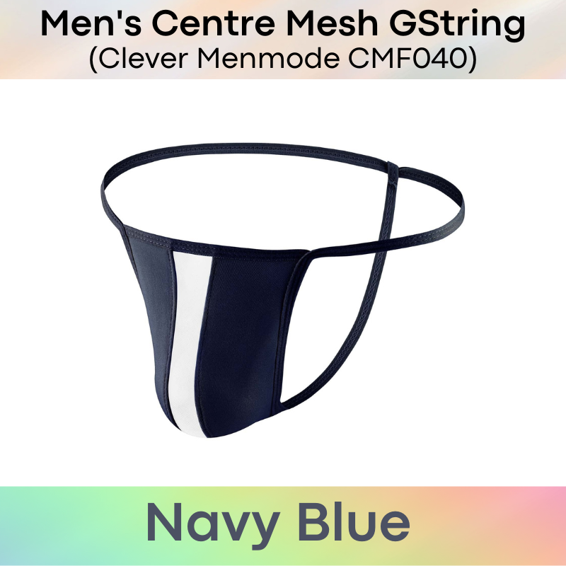 Men's GString : Centre Mesh See Through GString (Clever Menmode CMF040)