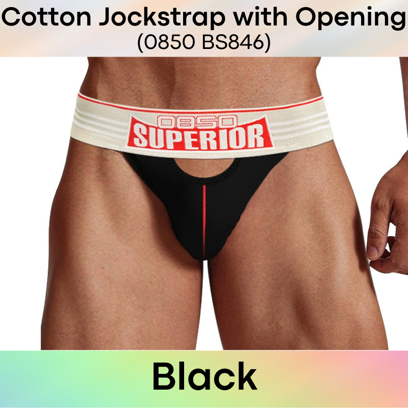 Men's Jockstrap : Cotton Jockstrap with Front Opening (0850 BS846)