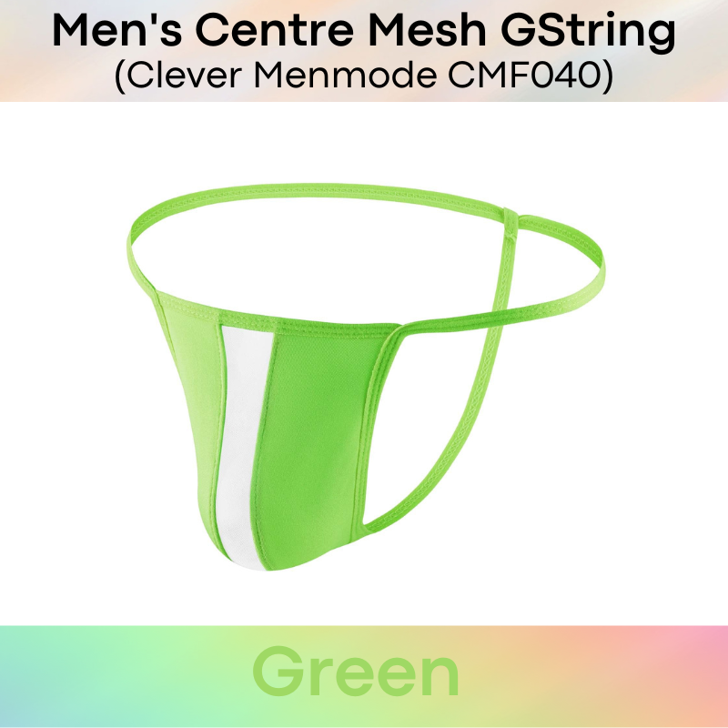 Men's GString : Centre Mesh See Through GString (Clever Menmode CMF040)