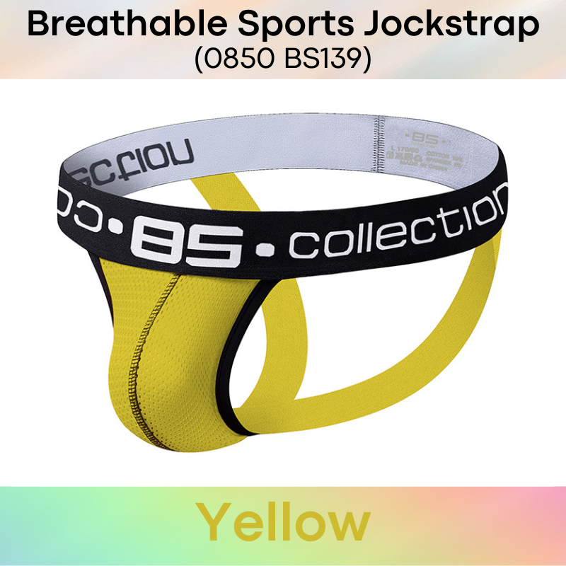 Men's Jockstrap: Nylon Perforated Sports Jockstrap with Spandex Waistband (BS139)