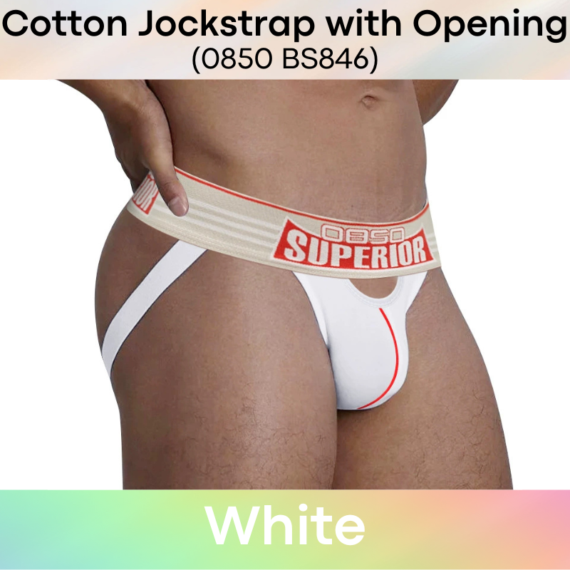 Men's Jockstrap : Cotton Jockstrap with Front Opening (0850 BS846)