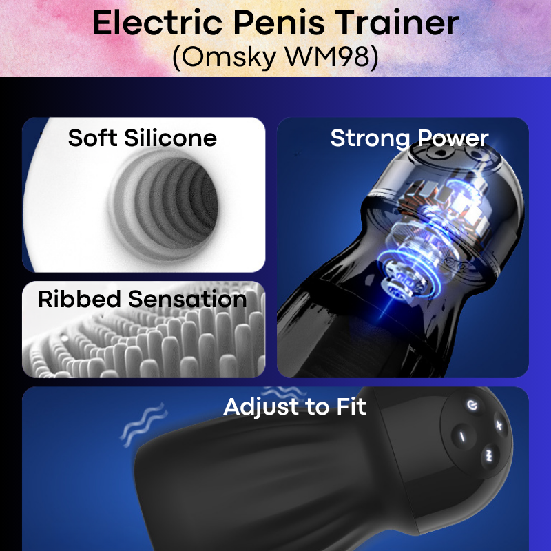 Adult Toy: Electric Penis Trainer with 10 Vibra Modes (WM98)
