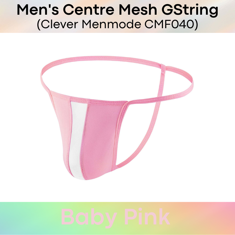 Men's GString : Centre Mesh See Through GString (Clever Menmode CMF040)