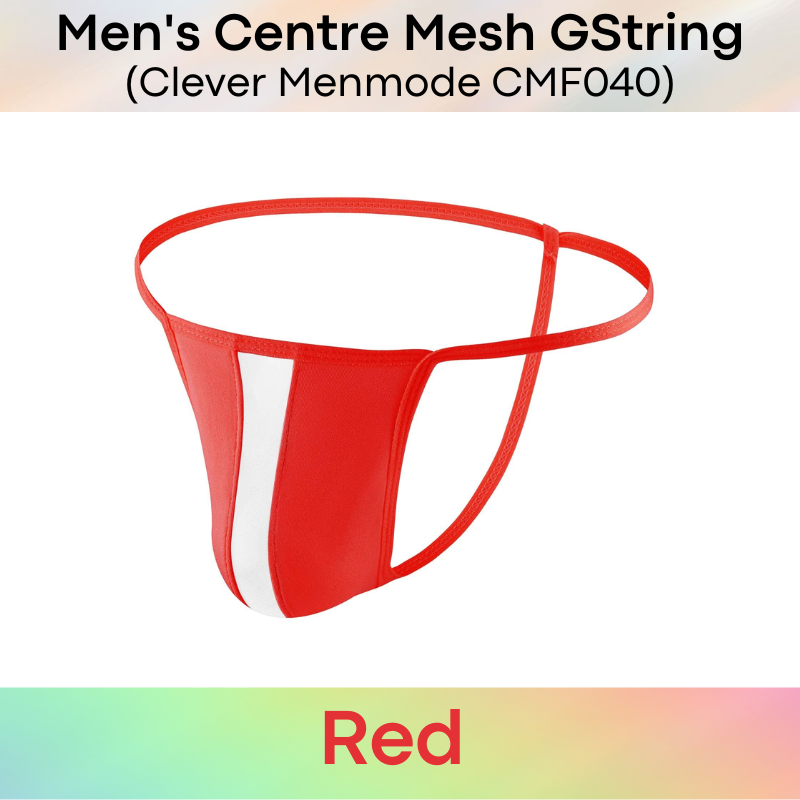 Men's GString : Centre Mesh See Through GString (Clever Menmode CMF040)