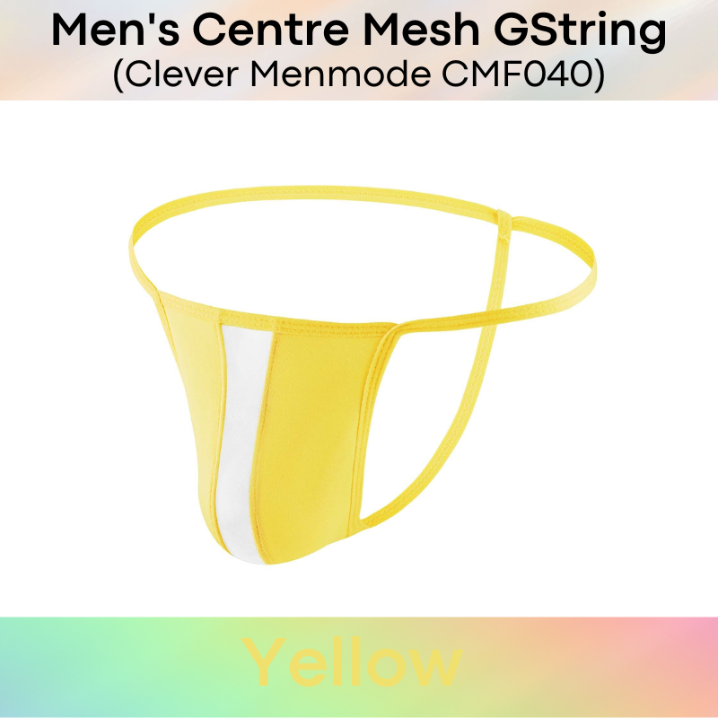 Men's GString : Centre Mesh See Through GString (Clever Menmode CMF040)