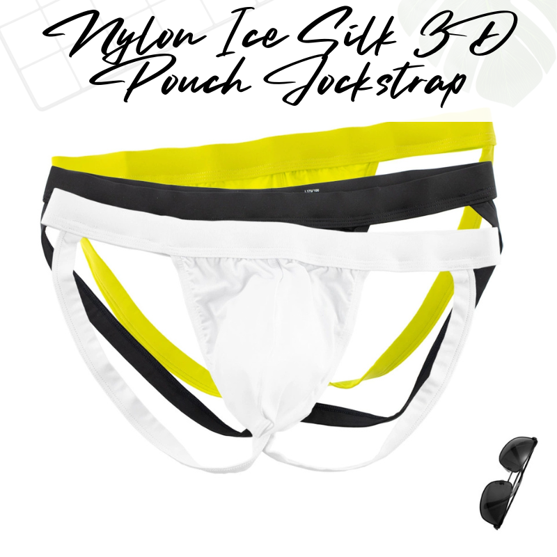 Men's Jockstrap : Nylon Ice Silk Jockstrap with 3D Pouch (Y2206)