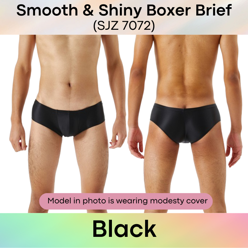 Men's Boxer: Silky Smooth Boxer Brief Trunks Underwear (SJZ7072)