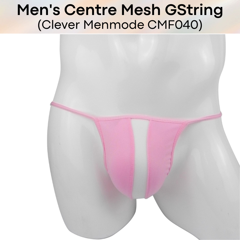 Men's GString : Centre Mesh See Through GString (Clever Menmode CMF040)