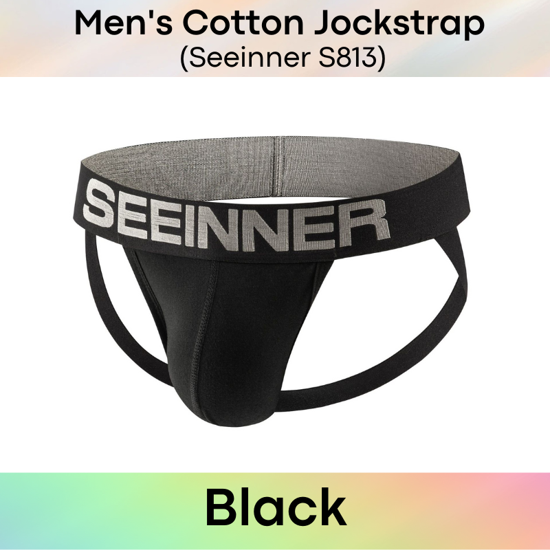 Men's Jockstrap: Cotton Jockstrap with Double Layer Pouch (S813)