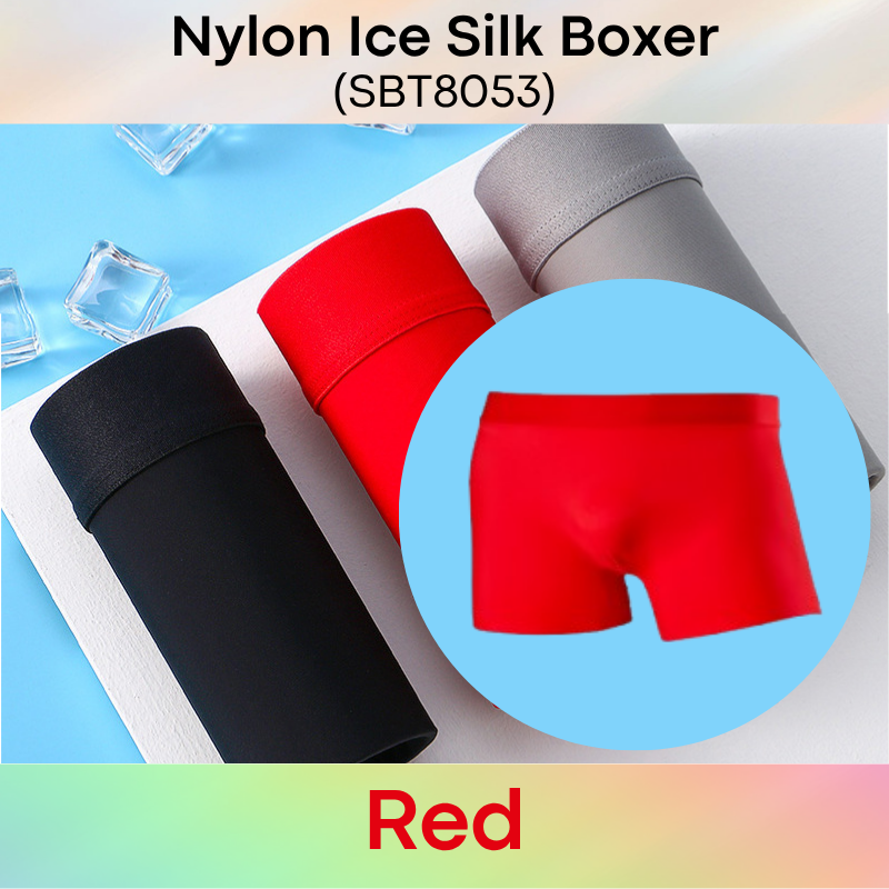 Men's Boxer: Nylon Ice Silk Boxer Trunks Underwear (SBT8053)