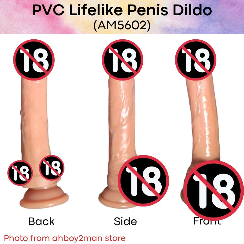 Men's Adult Toy: PVC Lifelike Penis Dildo (AM5602)