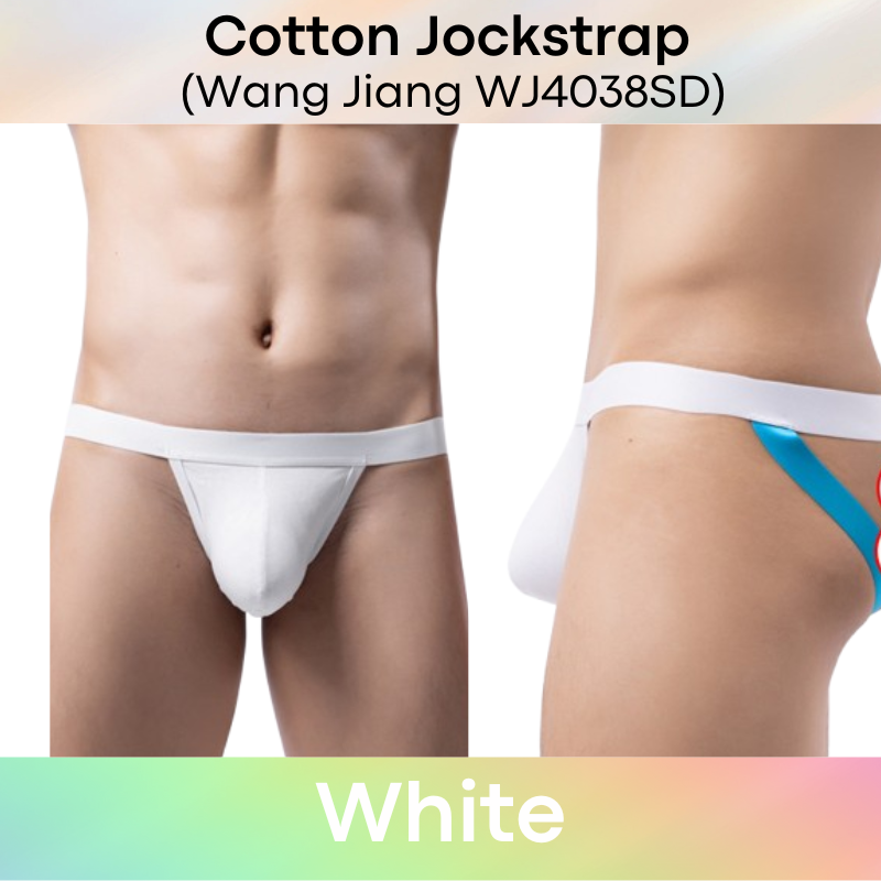 Men's Jockstrap: Cotton Jockstrap with Dual Color Strap Band (WJ4038SD)