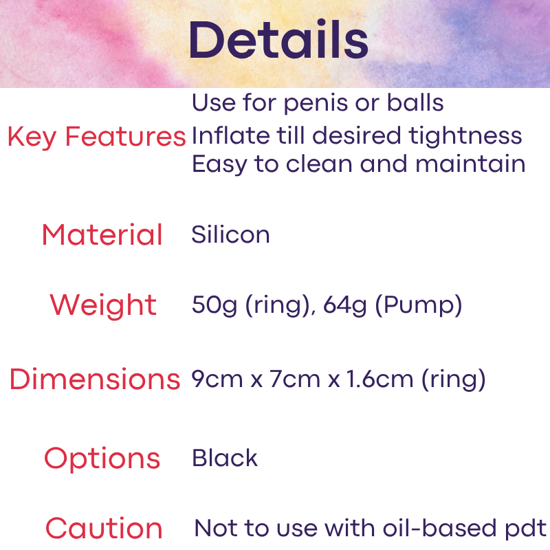 Adult Toy: Men's Penis/Ball Inflatable Ring (A00)