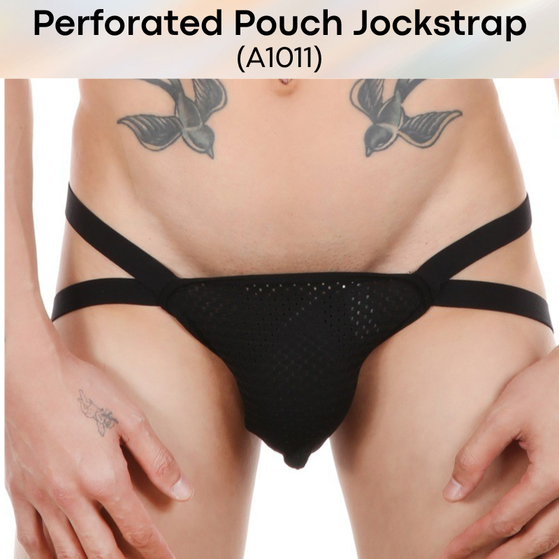 Men's Jockstrap: Perforated Pouch Jockstrap (A1011)