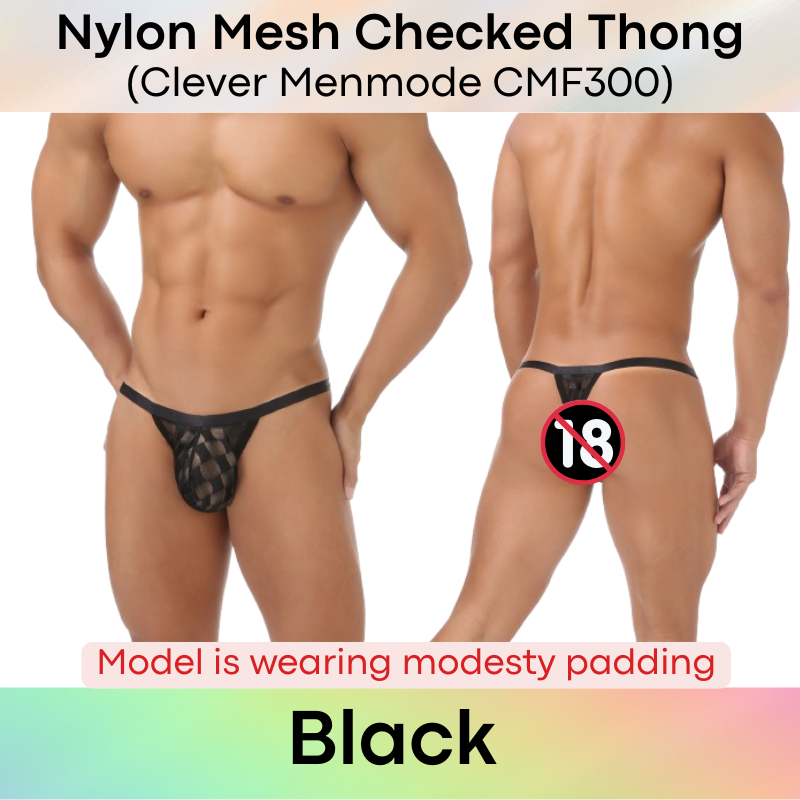 Men's Thong: Mesh Checked Thong (CMF300)