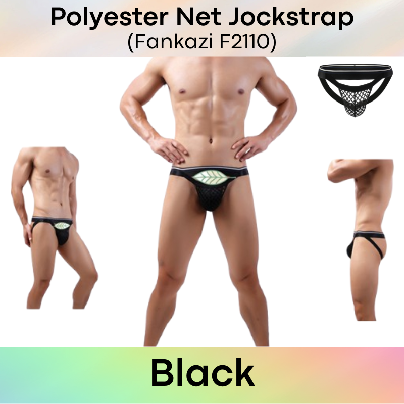 Men's Jockstrap: Polyester Net Jockstrap with Pouch Opening (F2110)