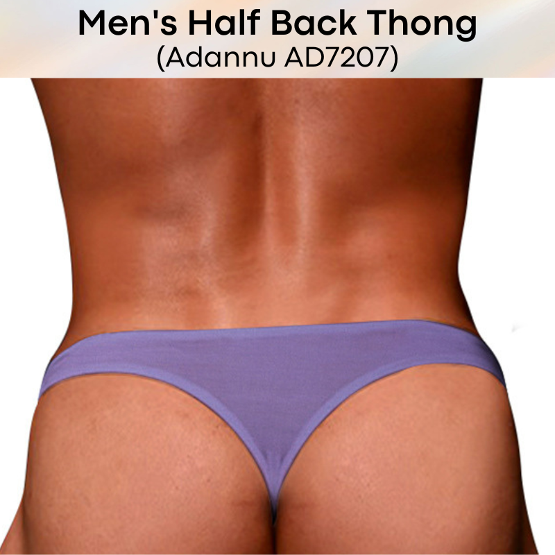Men's Thong: High Half Back Thong Underwear (Adannu AD7207)