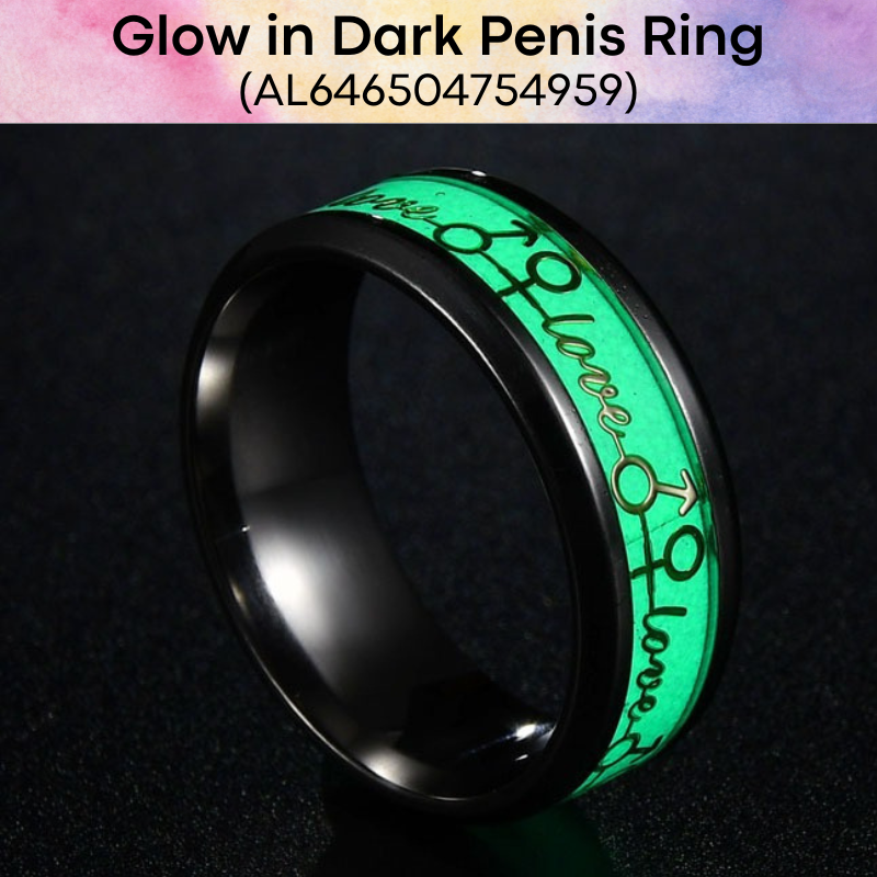 Adult Toy : Glow in the Dark Love 304 Stainless Steel Penis Ring (AL646504754959)