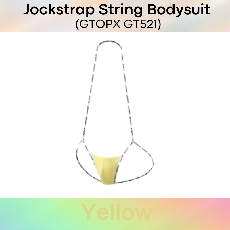 Men's Bodysuit: Regenerated Fibre String Jockstrap Bodysuit Underwear (GT521)