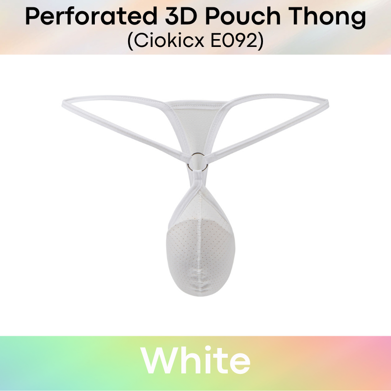 Men's Thong: Polyester Perforated Thong (E092)