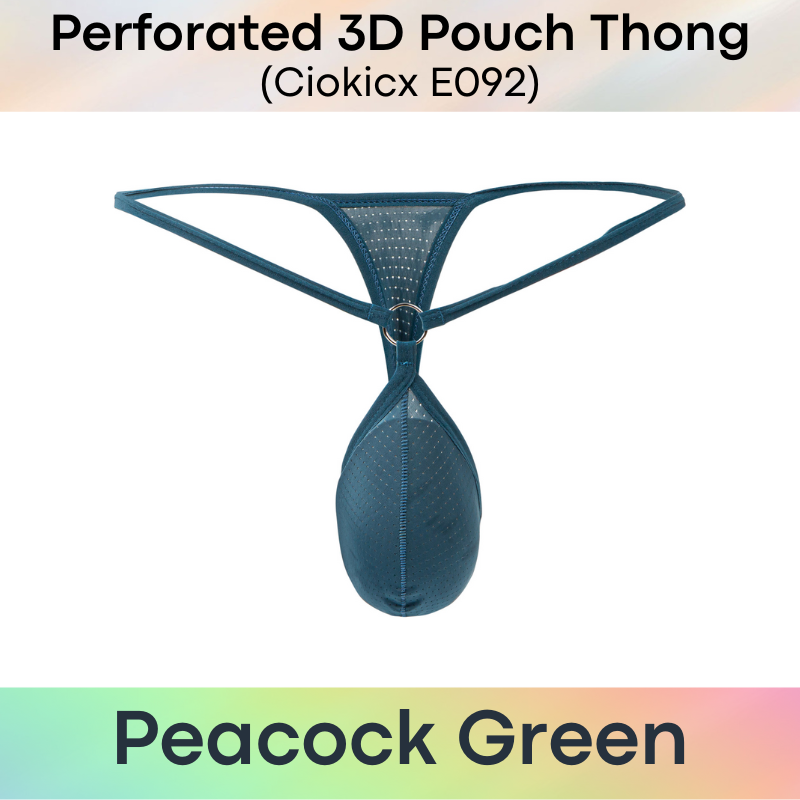 Men's Thong: Polyester Perforated Thong (E092)