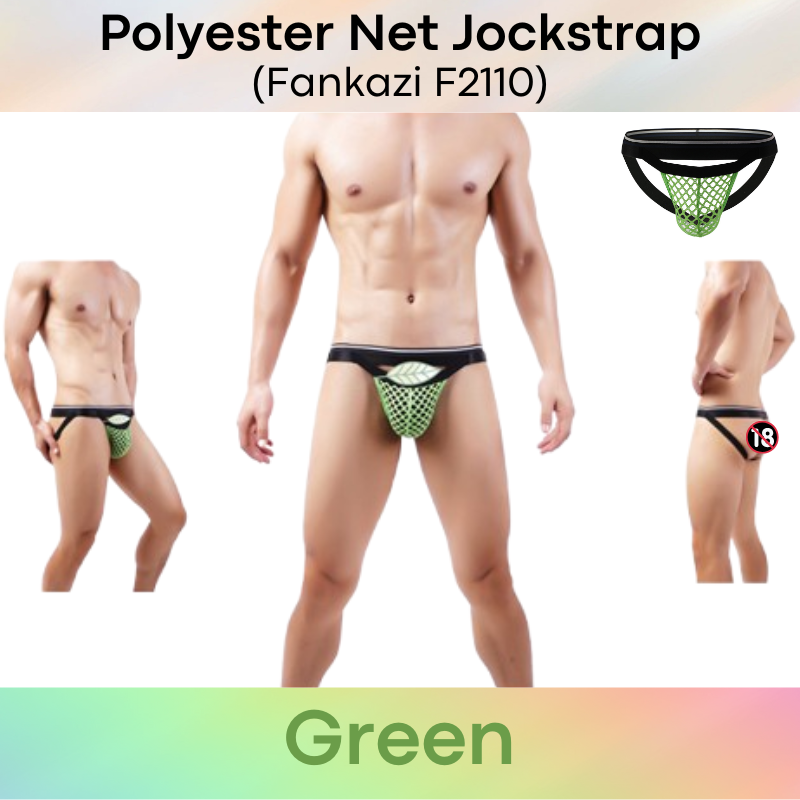Men's Jockstrap: Polyester Net Jockstrap with Pouch Opening (F2110)