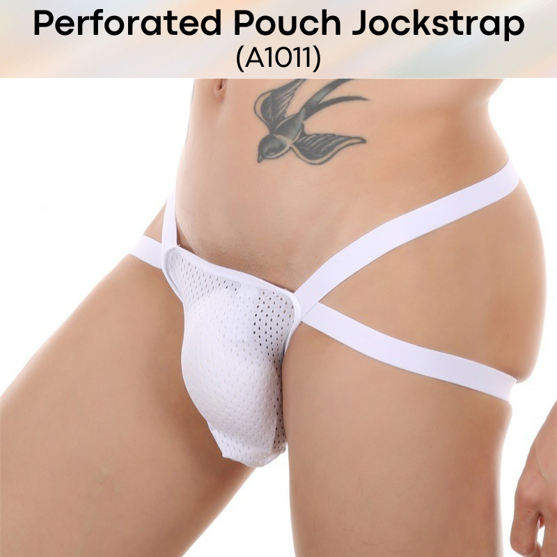 Men's Jockstrap: Perforated Pouch Jockstrap (A1011)