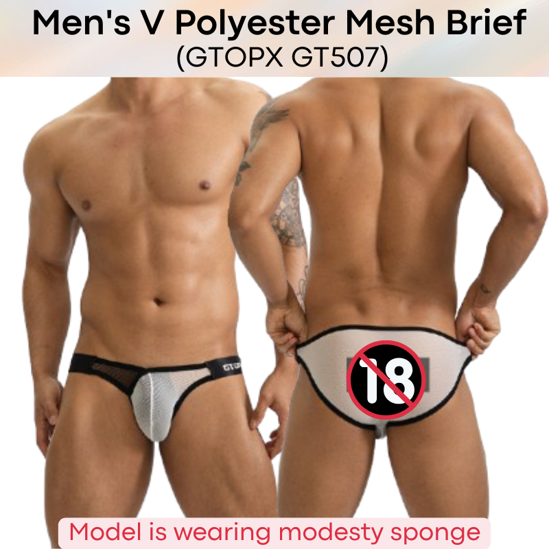Men's Brief: V Front Mesh Brief (GT507)