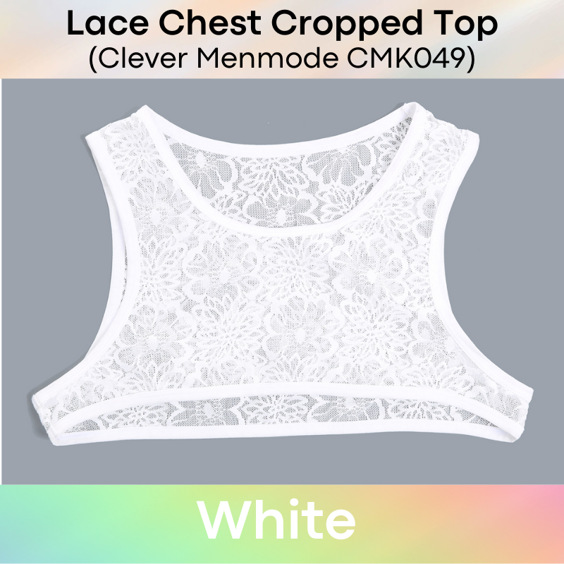 Men's Vest: Polyester Lace Cropped Vest Top (CMK049)