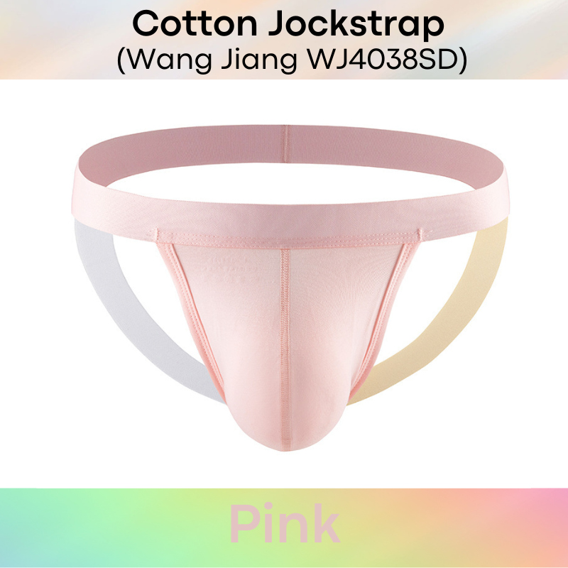 Men's Jockstrap: Cotton Jockstrap with Dual Color Strap Band (WJ4038SD)