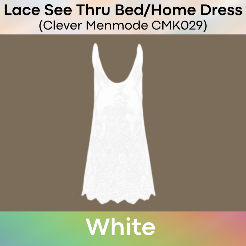Unisex : Nylon Lace See Through Low Back Adjustable Shoulder Strap Home/Bed Dress (CMK029)