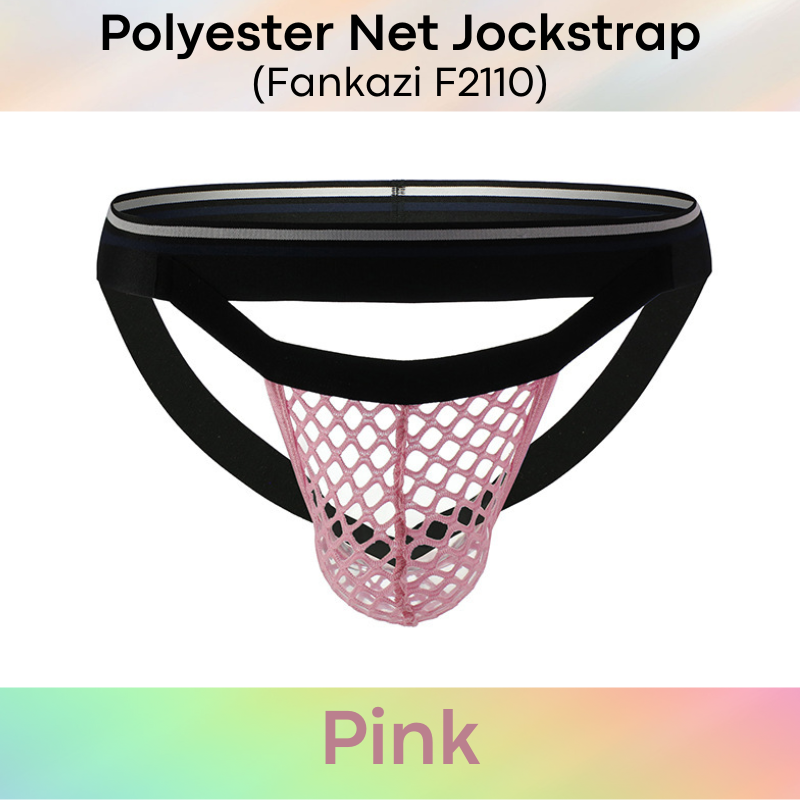 Men's Jockstrap: Polyester Net Jockstrap with Pouch Opening (F2110)