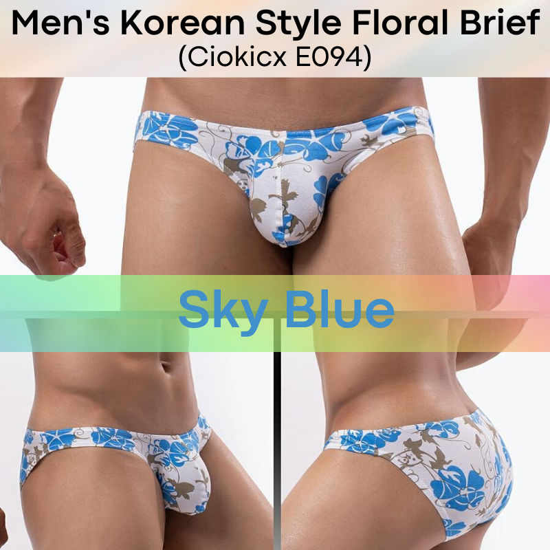 Men's Brief : Low Waist Korean Style Cotton Brief Underwear (Ciokicx E094)