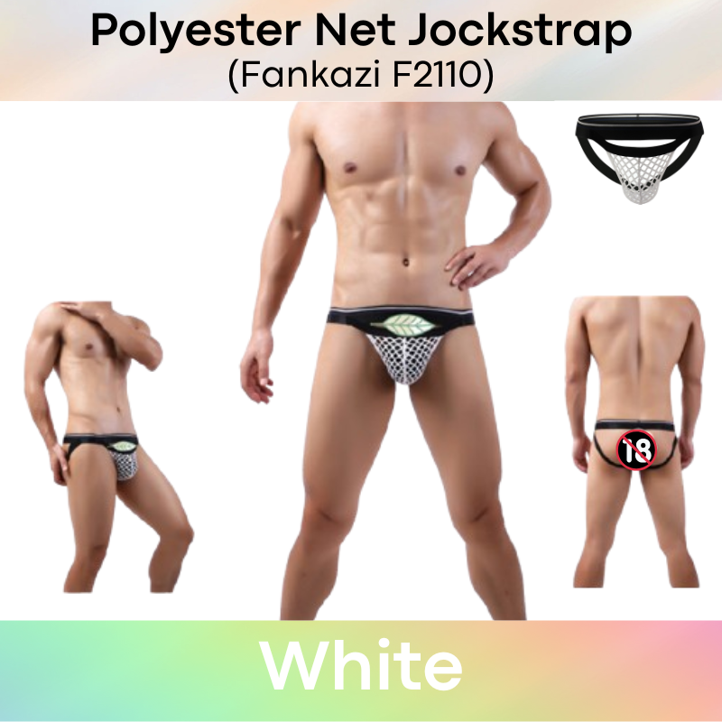 Men's Jockstrap: Polyester Net Jockstrap with Pouch Opening (F2110)