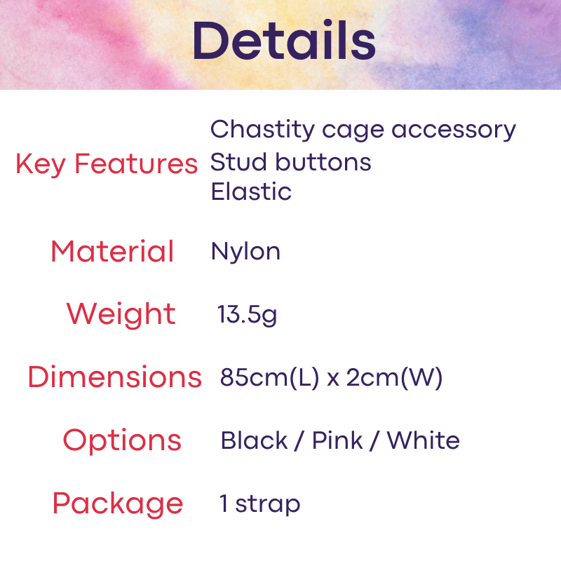 Adult Toy : Men's Chastity Cage Nylon Strap Accessory (FRRK PU03)