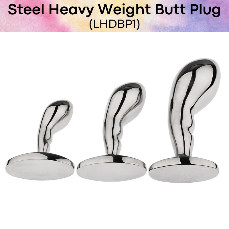 Adult Toy : Stainless Steel Heavy Weight Curved Head Butt Plug (LHDBP1)
