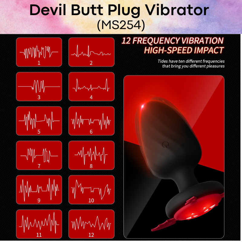 Adult Toy: Devil Butt Plug Vibrator (MS254)