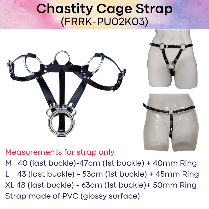Adult Toy : Men's Chastity Cage Thong Strap