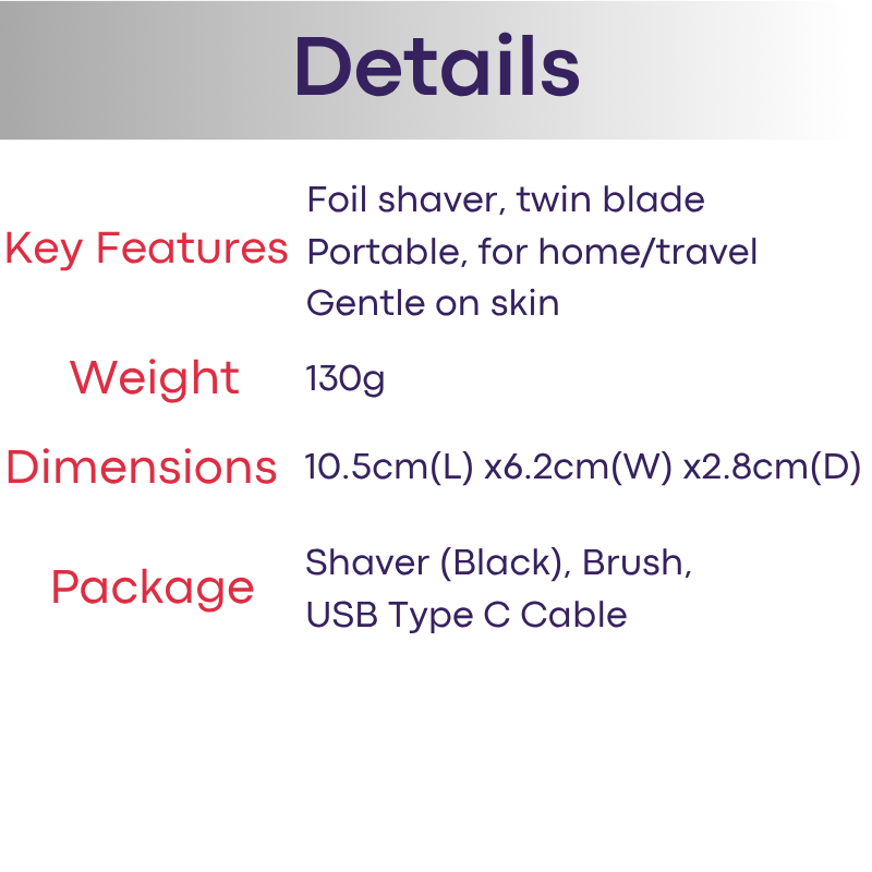 Men's Lifestyle: Rechargeable Portable Home/Travel Multi-Purpose Foil Shaver (RX617)