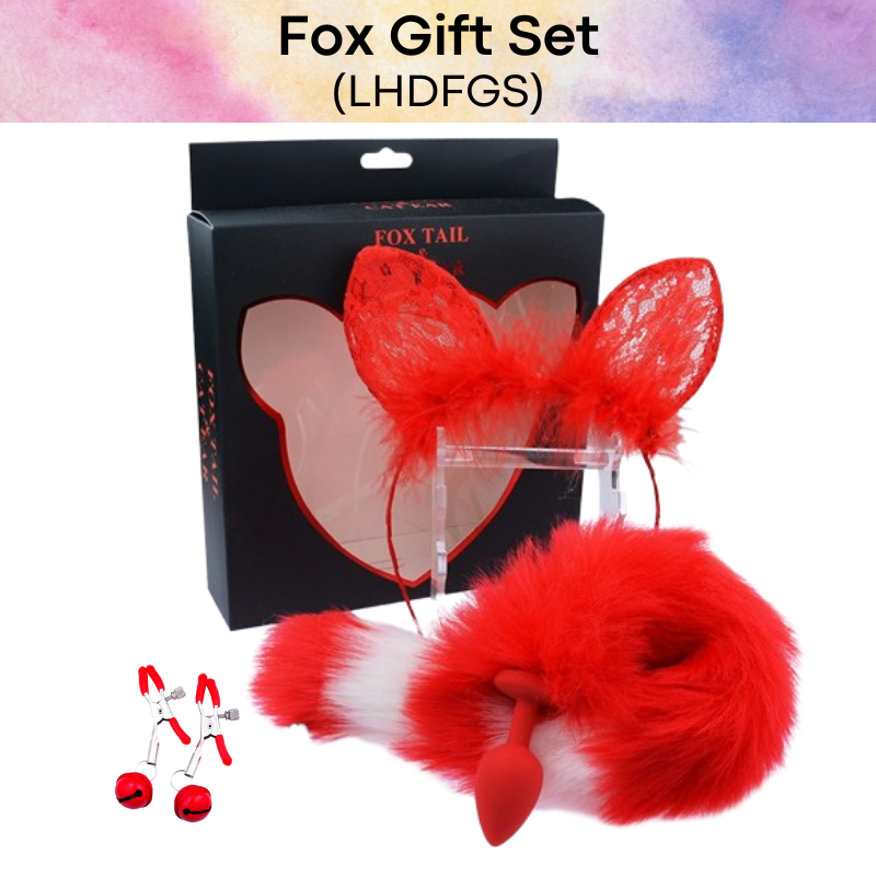 Adult Toy : Fox Gift Set (Headband / Fur Butt Plug / Nip Clamp) (LHDFGS)