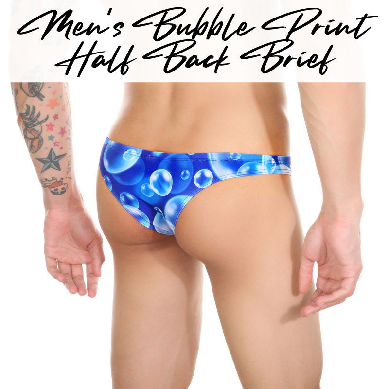 Men's Brief : Half Back Bubble Print Brief Underwear (Clever Menmode CMF246)
