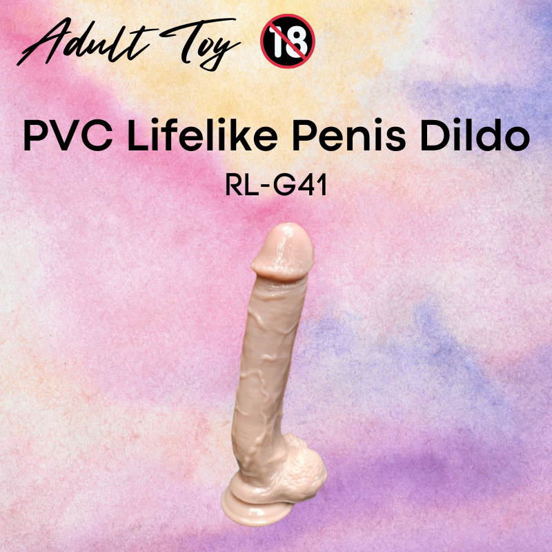 Men's Adult Toy: Lifelike PVC Penis Dildo (RL-G41)
