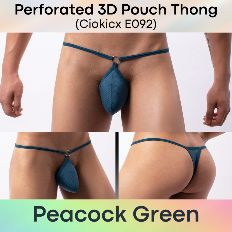 Men's Thong: Polyester Perforated Thong (E092)