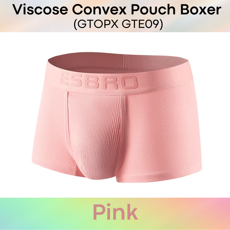 Men's Boxer: Modal Fabric Thread Separation U Convex Pouch Boxer Brief Underwear (GTE09)